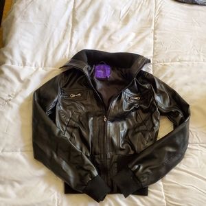 Faux leather jacket